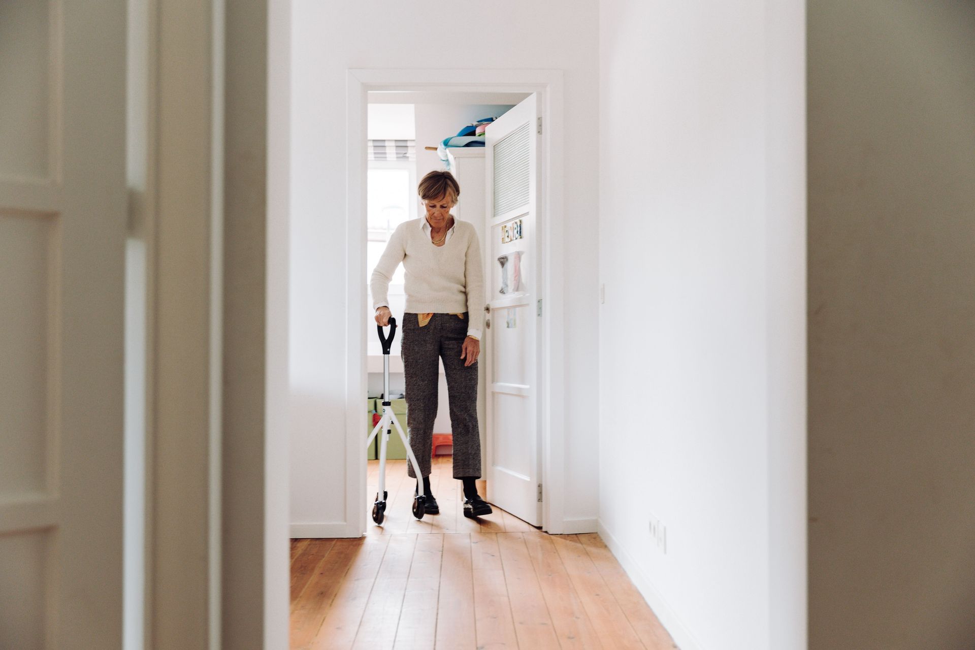 An adult recovering at home after a hospital stay