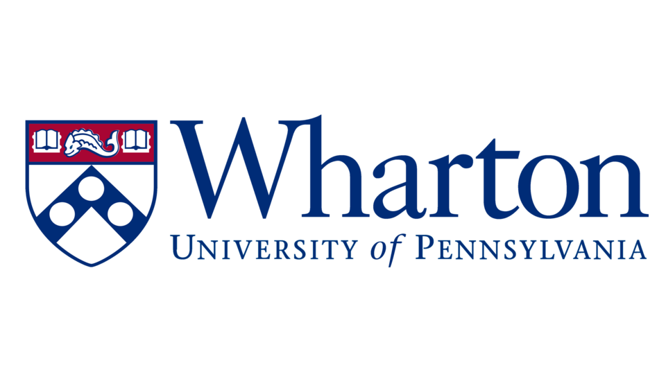 The logo for wharton university of pennsylvania