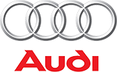 The audi logo is shown on a white background.