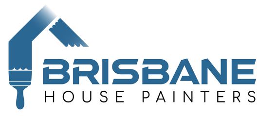 Logo of Brisbane House Painters with a paintbrush forming the shape of a house, and text in blue.