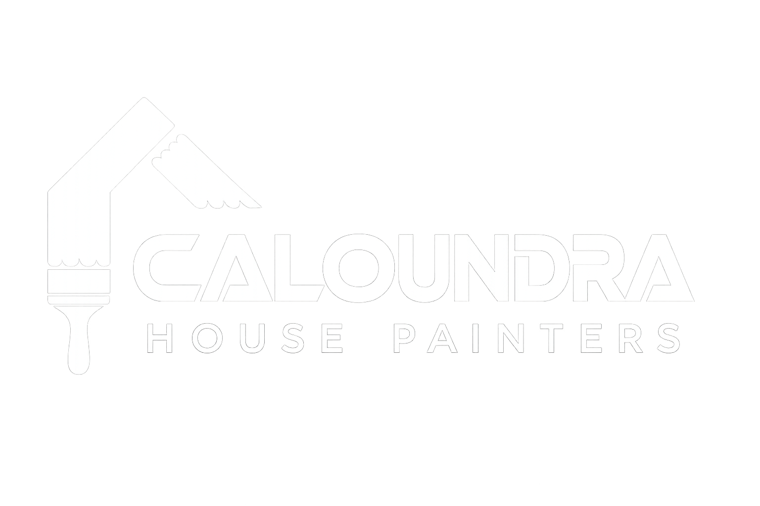 Logo of Brisbane House Painters with a paintbrush forming the shape of a house, and text in blue.