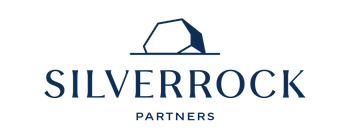 Silverrock Partners logo: blue geometric rock icon above