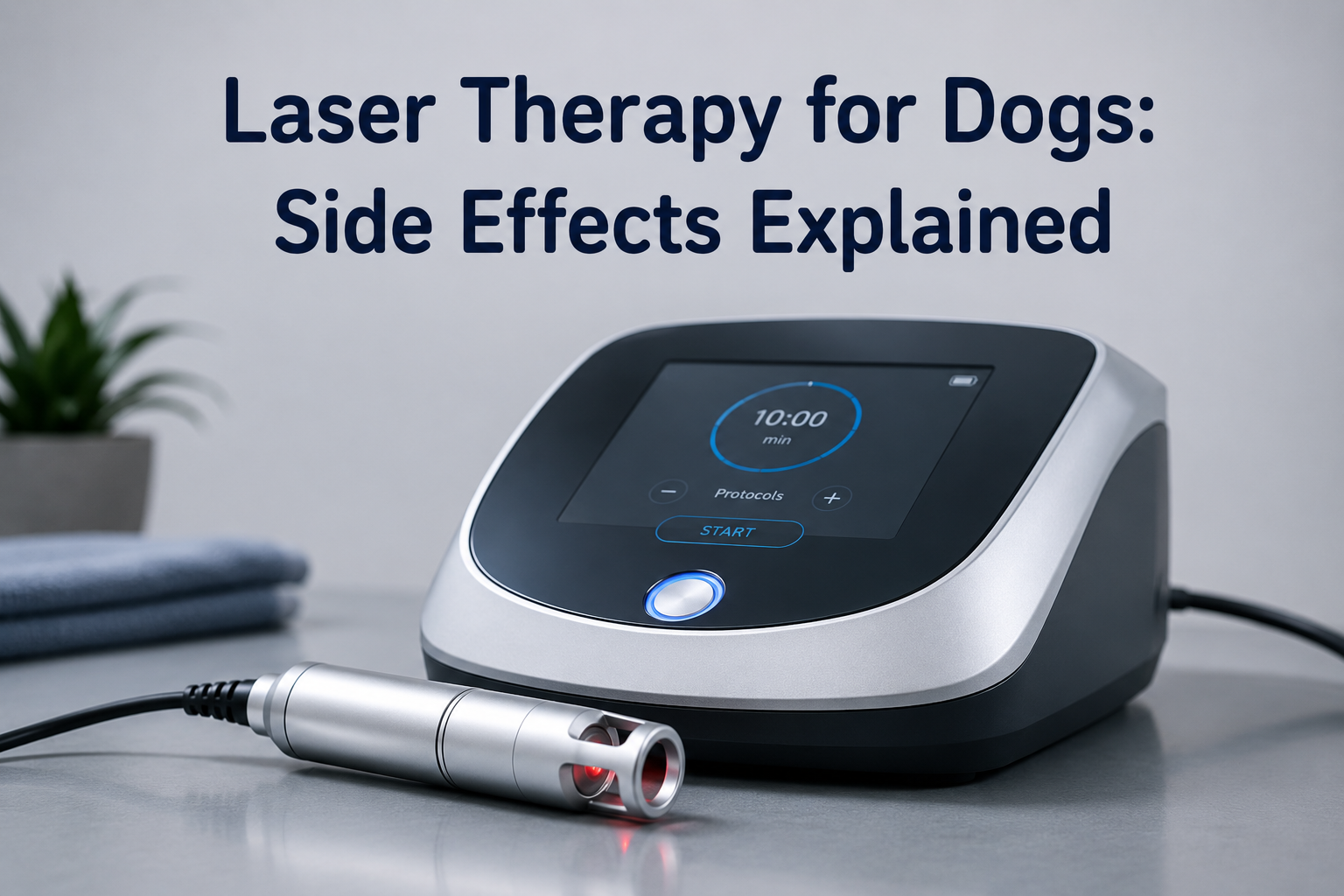 Close-up of laser therapy device 