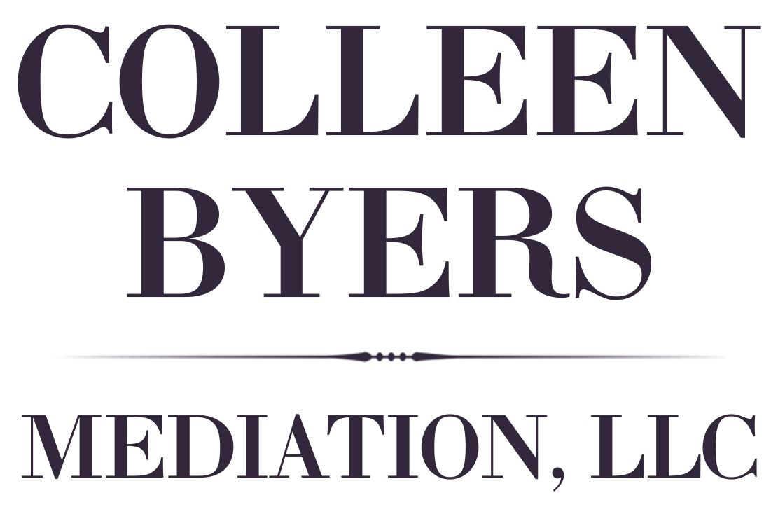 Colleen Byers Mediation, LLC logo in dark purple text on a white background