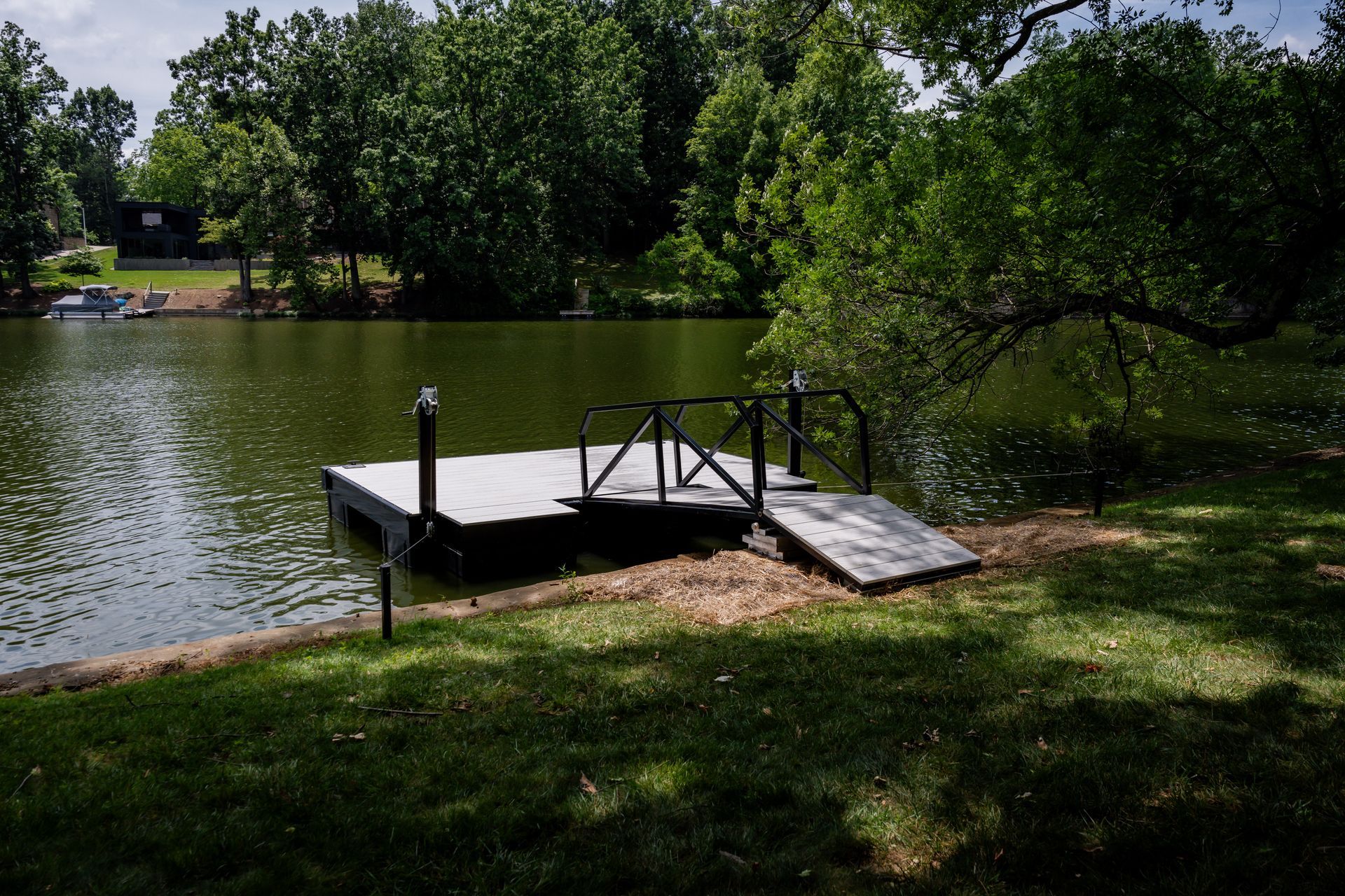 Large Outdoor Kitchen with A Green Egg on The Counter - Dock Solutions of Kentucky | Lexington, KY