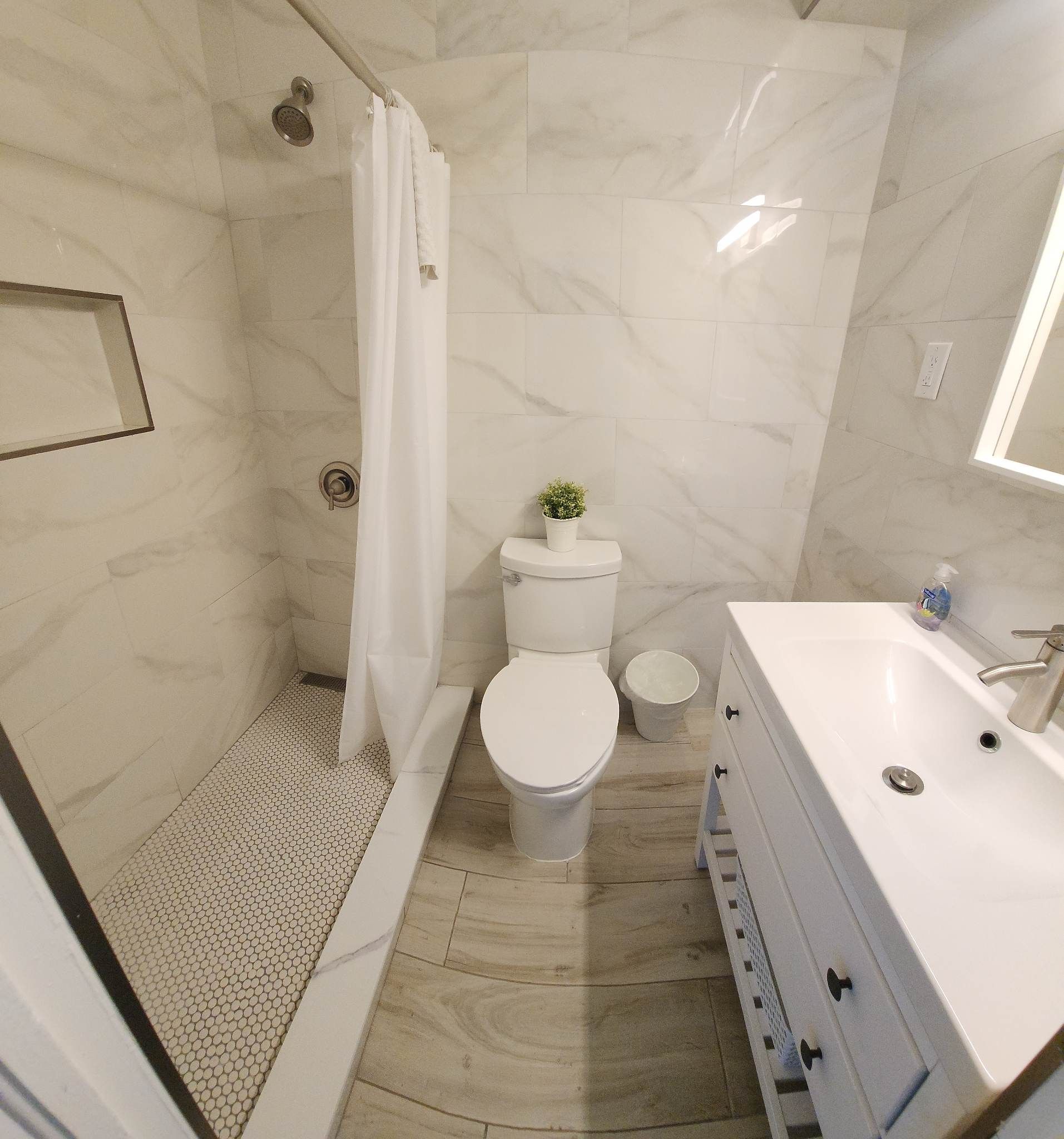 Bathroom at By the Beach Rentals Remodeled Apartment #4