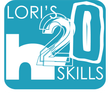 Lori 's 20 skills logo on a blue background