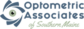 The logo for optometric associates of southern maine