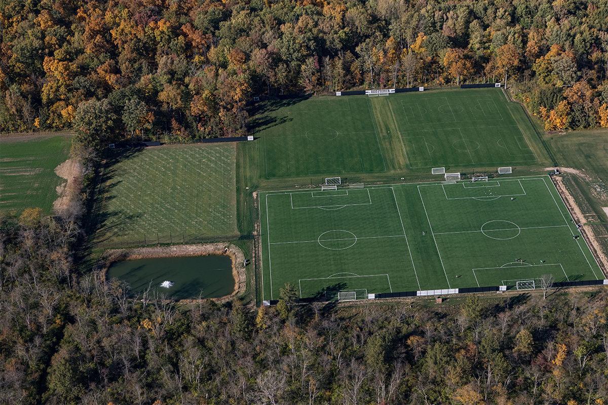 Ohio Premier Soccer club field complex drone view