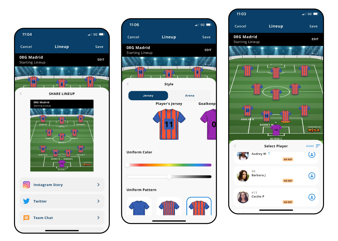 Byga tryout manager Byga youth sports club management laptop and tablet with tryouts form and player entries