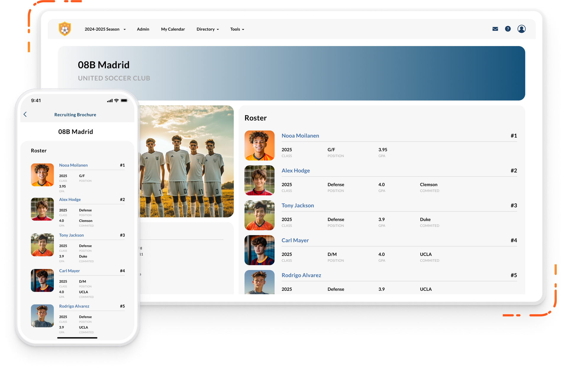 Byga digital check in Byga youth sports club management digital tryout check in with example information