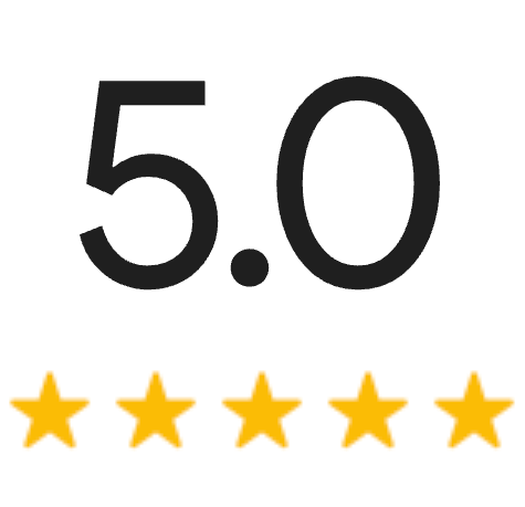 5.  0 rating with five gold stars.