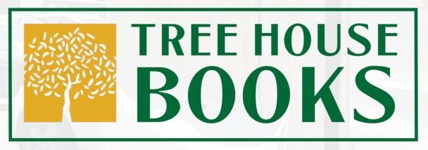 Tree House Books logo with a yellow tree icon and green text on a white background
