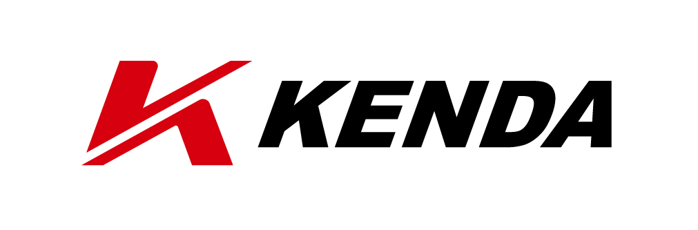 The Kenda logo features a stylized red letter K followed by the brand name 