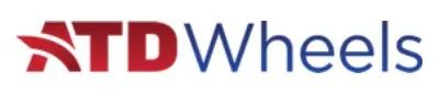 Logo for ATD Wheels, featuring the red letters