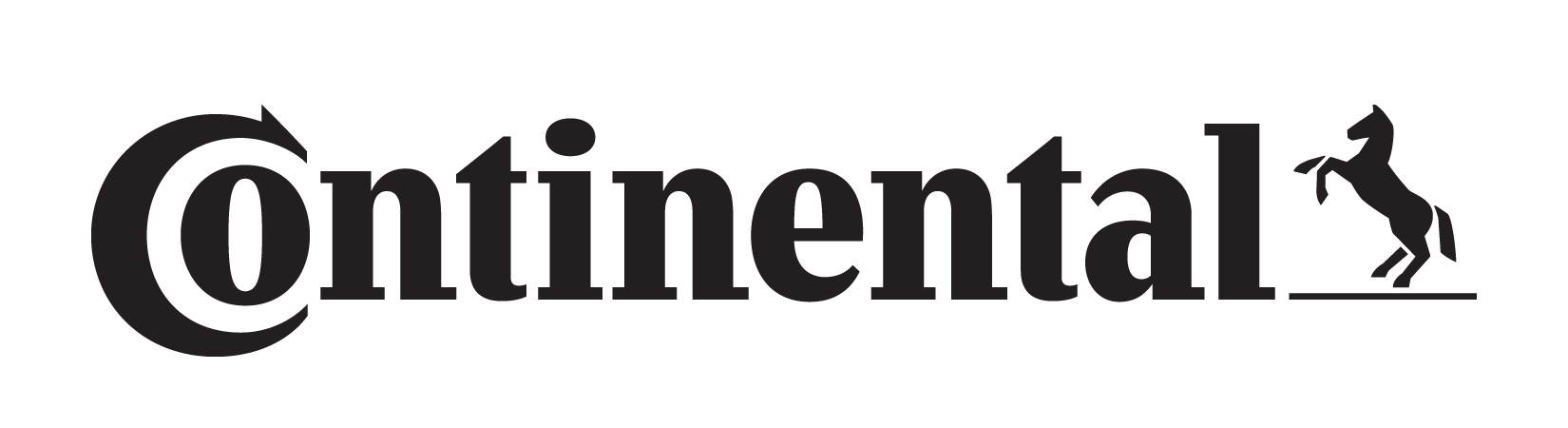 The black Continental brand logo featuring a stylized horse on the right side of the text.