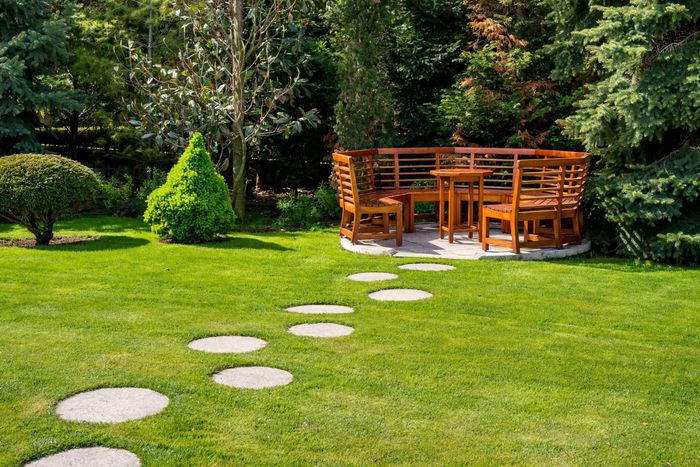 Stone Walkway in Backyard - Menasha, WI - Vargas Brothers LLC