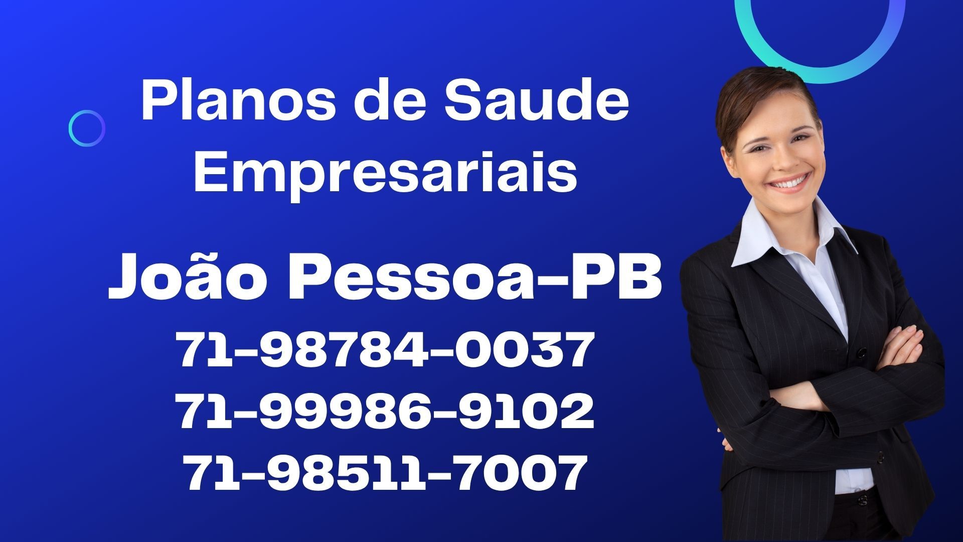 Anúncio de plano de saúde empresarial, João Pessoa-PB. , números de telefone para contato