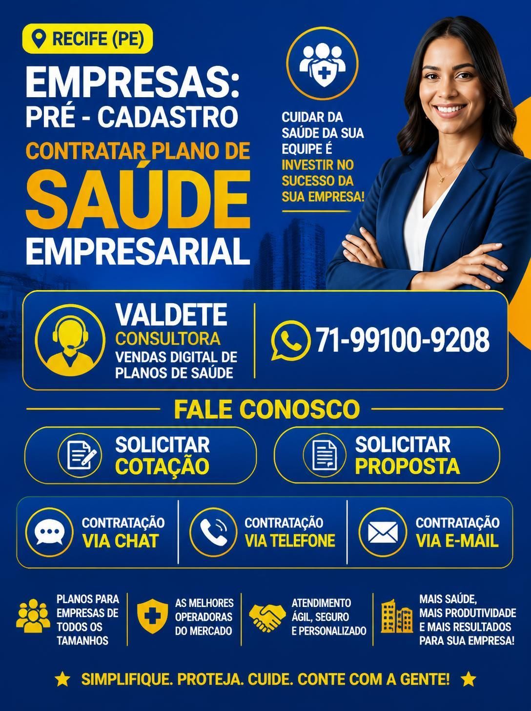 Telefone 71-99986-9102 Equipe de Vendas de Planos de Saude (Amil), (Unimed), (SulAmerica), (HapVida), (Bradesco Saude), (Boa Saude), (Hospitalar Saude), (Seguros Unimed), (Atitude Saude), (Ampla Saude), (Blue Saude). Telefone 71-99986-9102 Equipe de Vendas de Planos de Saude para Pequenas, Médias, Grandes Empresas, ValConsultora Corretora de Seguros, HapVida, Bradesco Saúde Empresarial Unimed,Corretor Plano SulAmerica Odonto, Corretor Plano de Saude SulAmerica Saude, Corretor Plano de Saude Bradesco Saude, Corretor Plano Odontologico Bradesco Dental, Corretor Plano de Saude Unimed, Corretor Plano de Saude Unimed Nacional, Corretor Plano de Saude Hapvida, Hapvida Corretor Vendas, Hapvida Corretor Salvador, Telefone Corretor Promedica, Telefone Corretor Select Saude, Telefone Corretor Nordeste Saude, Telefone Corretor Plano de Saude Ampla Saude, Telefone Corretor Proasa Saude, Telefone Corretor Plano de Saude Blue Bahia, Telefone Corretor Plano de Saude SB Saude, Telefone Corretor Plano de Saude Brasil Saude, Telefone Corretor Plano de Saude para Empresa, Telefone Correto Planos de Saude para Empresas, Telefone Corretor Plano de Saude Empresarial, Telefone ValCorretora Plano de Saude, Teleone ValConsultora Planos de Saude, Telefone Corretores Planos de Saude.
Corretora Vendas de Planos de Saude: As opções. Plano de Saude Individual, Planos de Saude Adesão Individual por Categoria Profissional, Planos de Saude para MEI, Planos de Saude PME, Planos de Saude Empresariais, Planos de Saude Corporativos, Planos de Saude Adesão por Categoria Empresarial