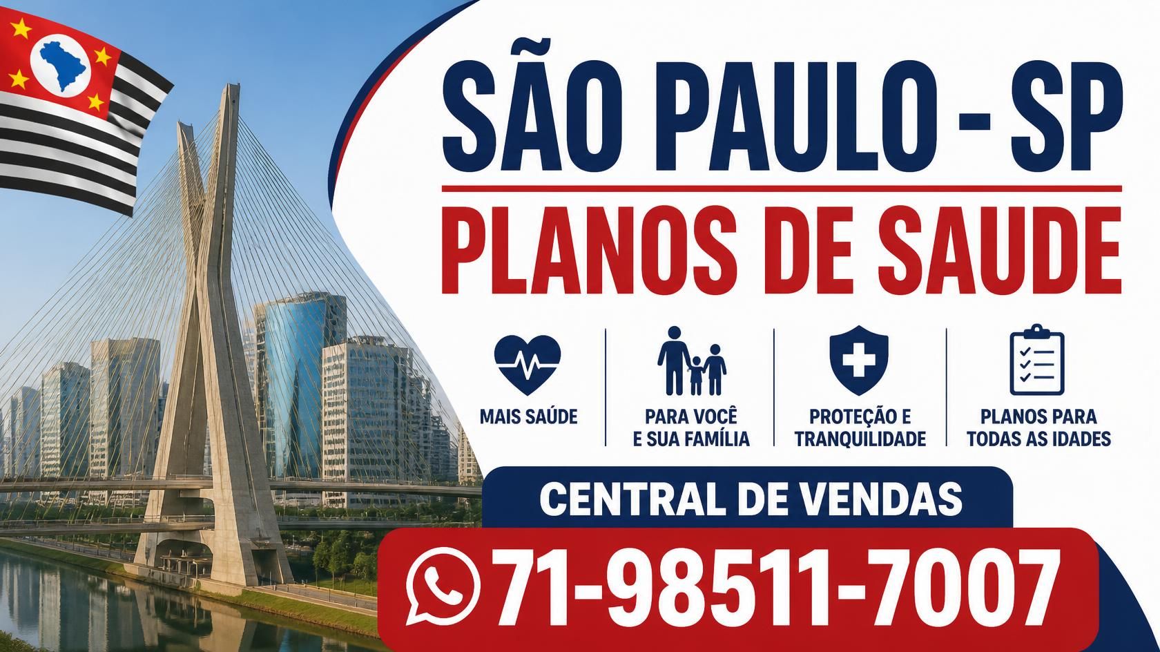 Anúncio de planos de saúde em São Paulo. telefone, números de contato,