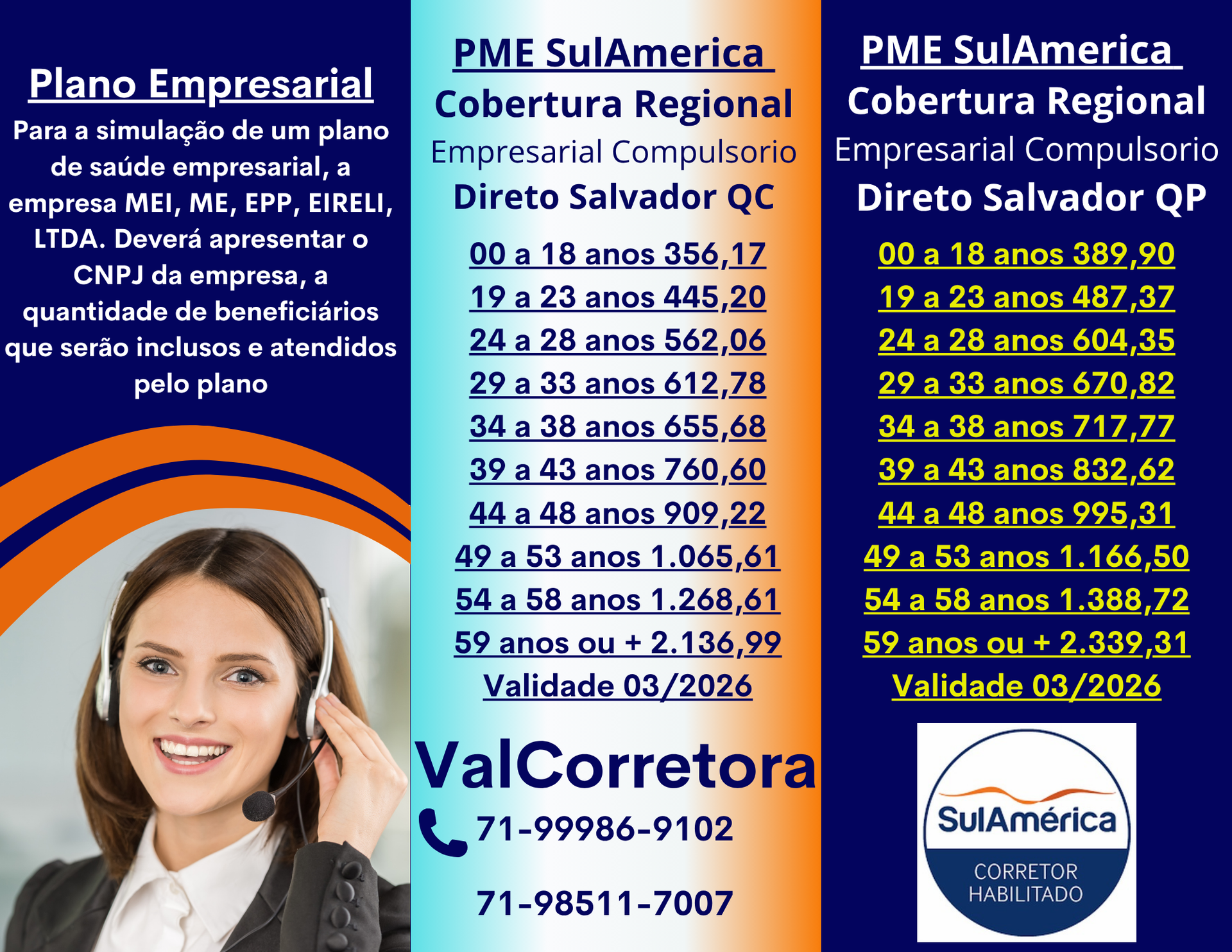 tabela de preços sulamerica para empresas
