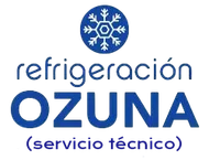 Logo de Refrigeración Ozuna en azul, con un copo de nieve dentro de un círculo.