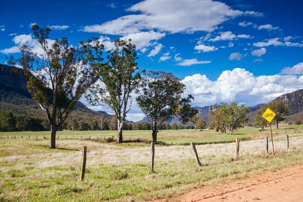 A Dirt Road Going Through A Grassy Field — Tim's Towing and Transport In Muswellbrook, NSW