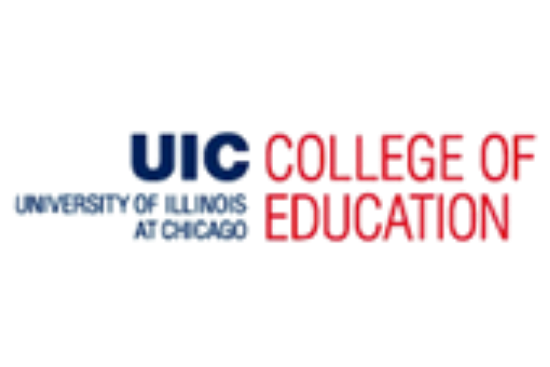 UIC College of Education logo in blue and red with University of Illinois at Chicago text