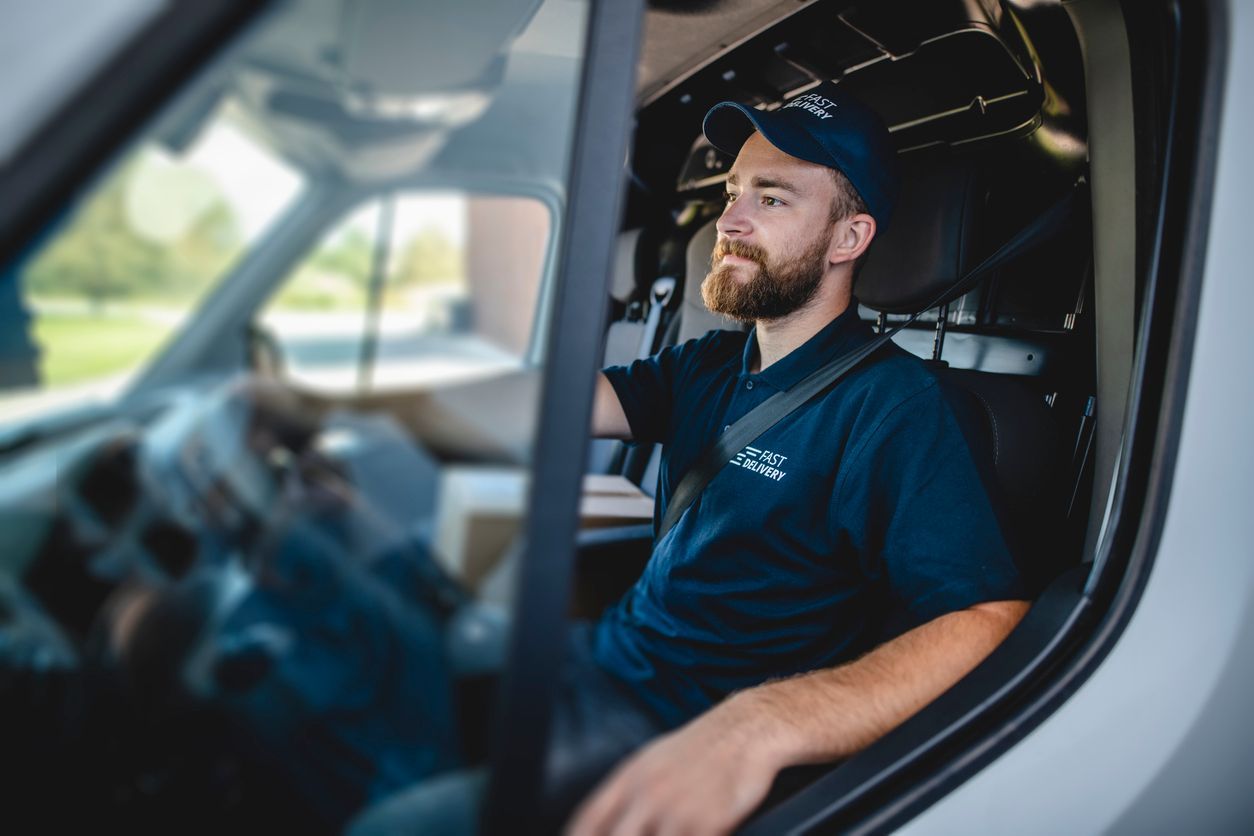RS Sales & Service employee in a work vehicle in Philadelphia, PA