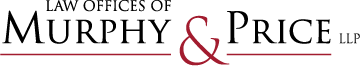 Murphy & Price LLP law firm logo in black and maroon text with ampersand and skyline graphic