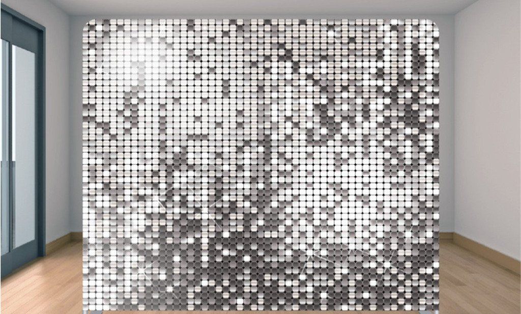 wedding guests having fun in photo booth