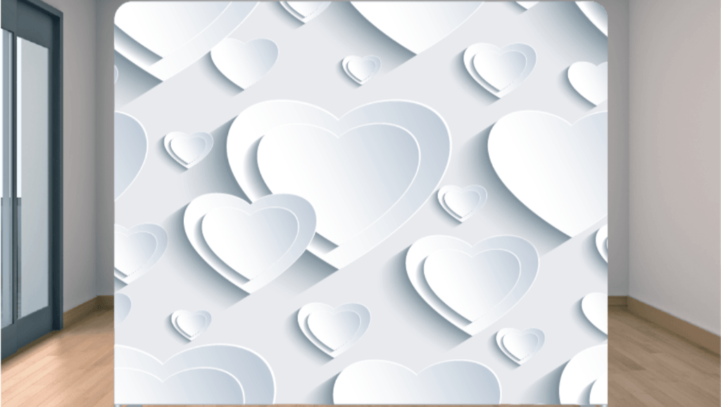 3D Hearts Backrop Photo Booth