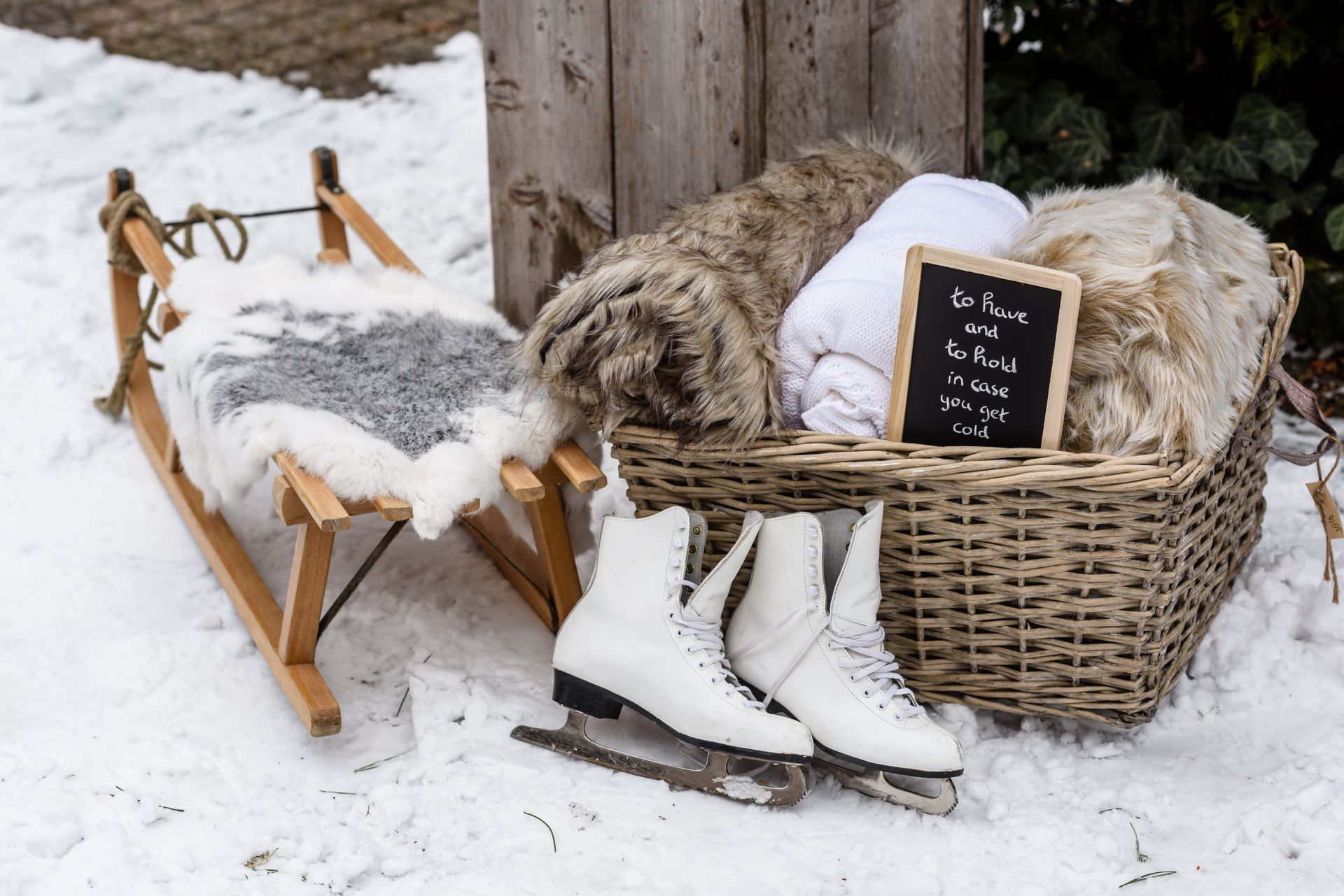 Decoratie winterbruiloft