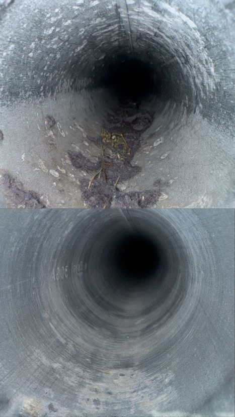 CleanFlow Pros Airduct cleaning  Before After picture