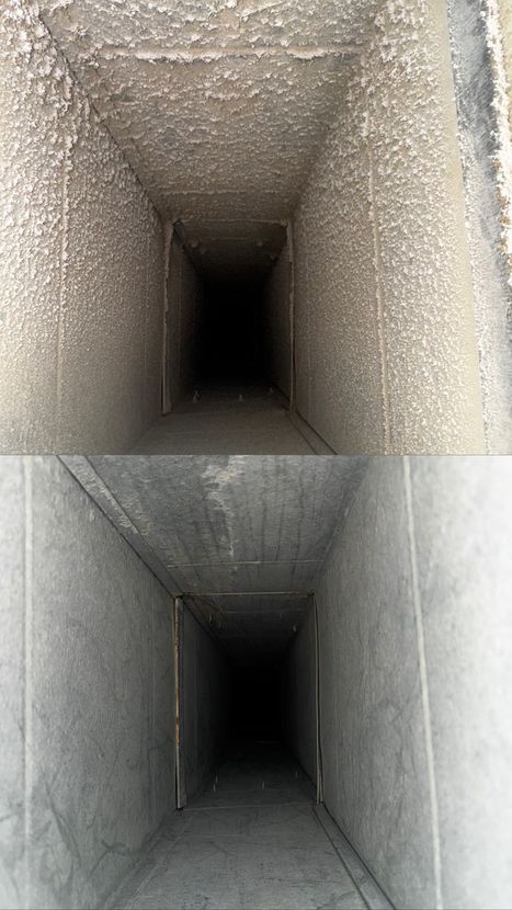 CleanFlow Pros Airduct cleaning  Before After picture