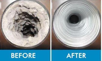 CleanFlow Pros Airduct cleaning Before After picture