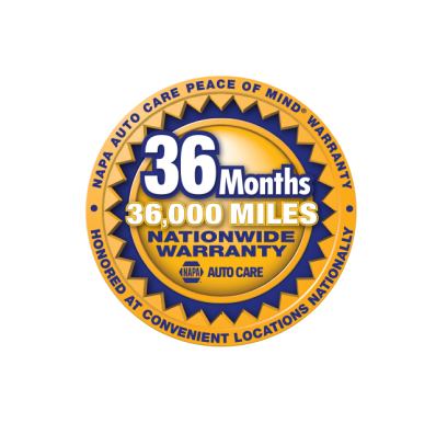 NAPA 36Months/36,000 Miles Warranty Logo - Stuart's Hometown Auto