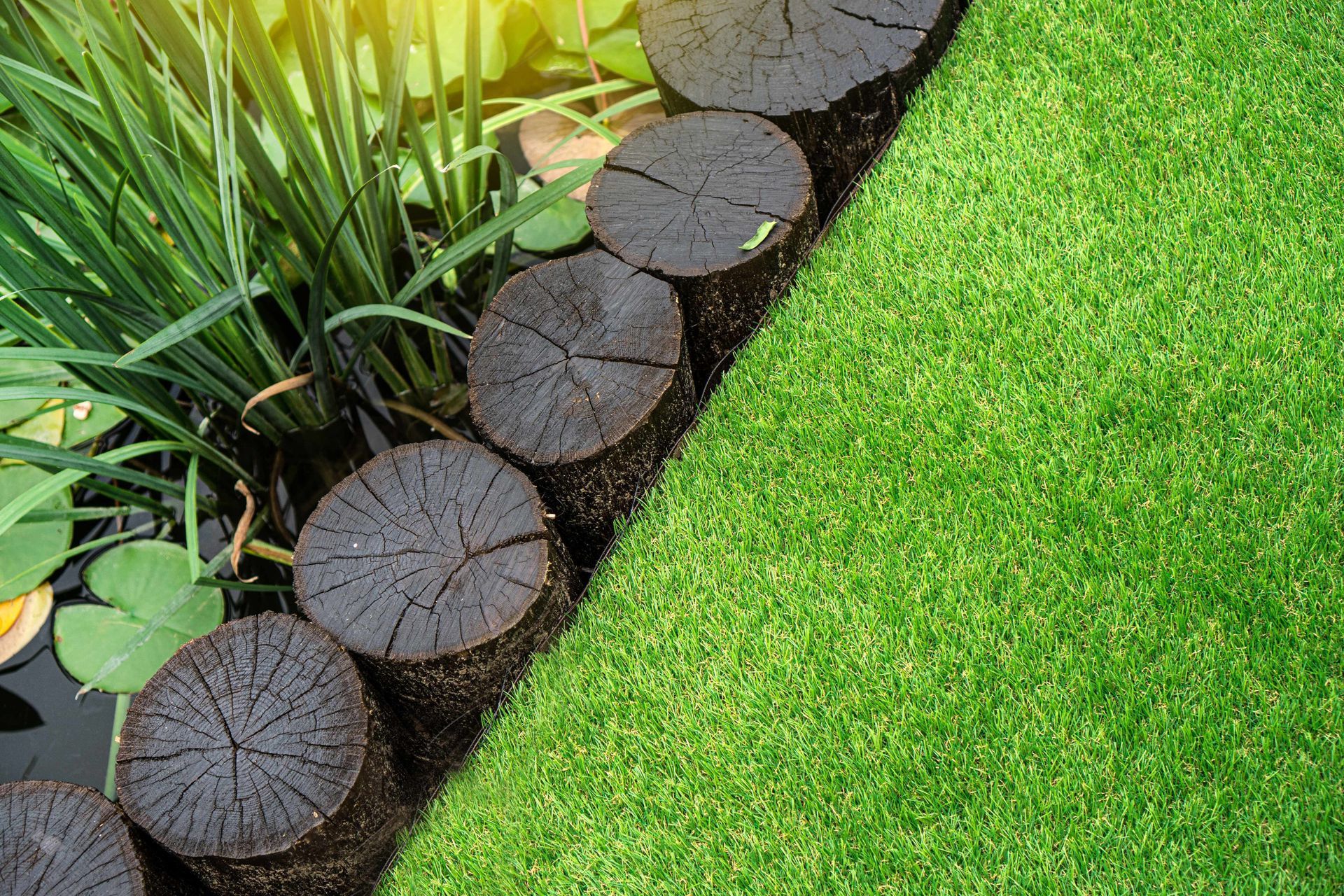 Artificial grass landscape