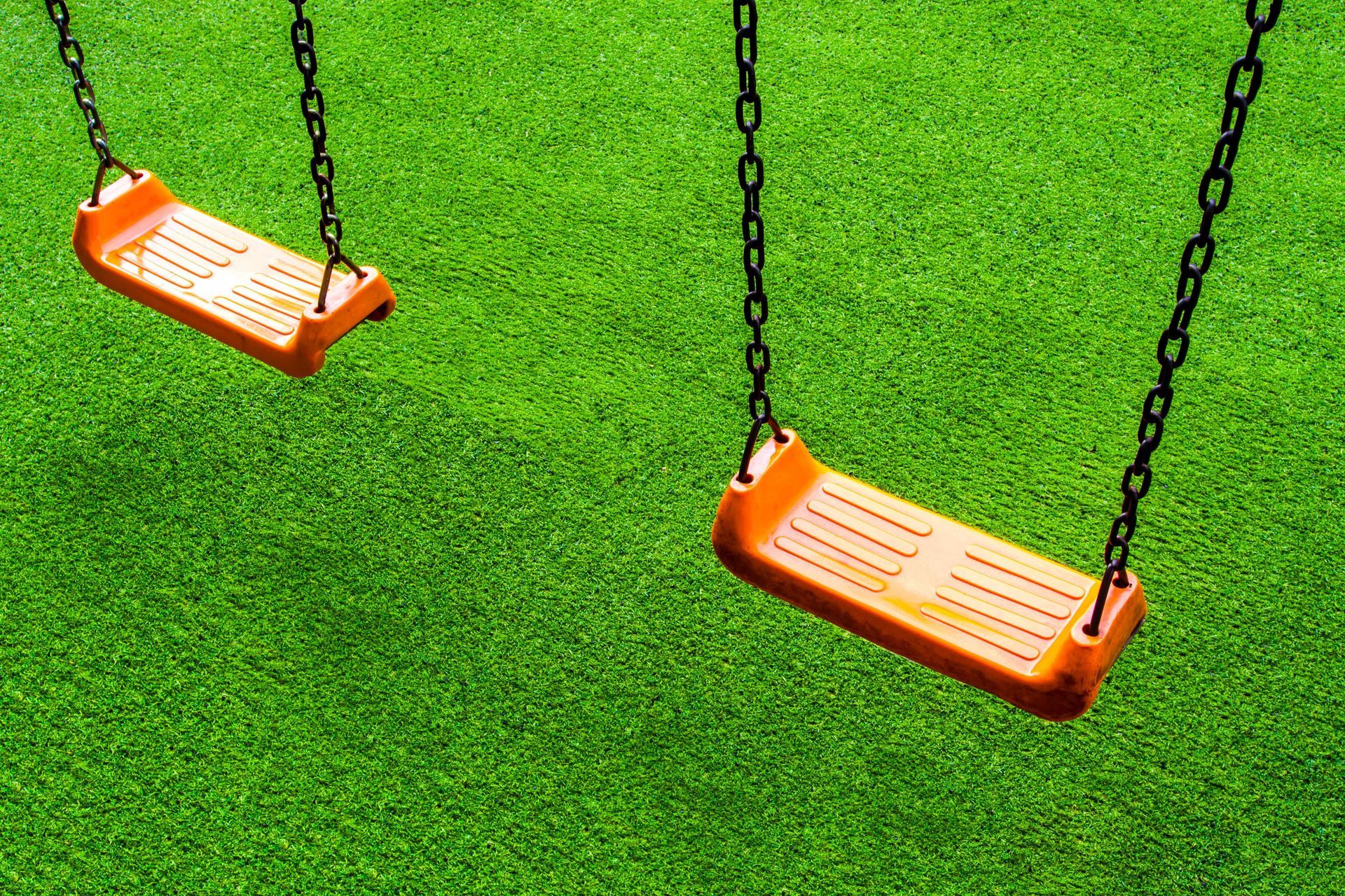 artificial grass by swingset