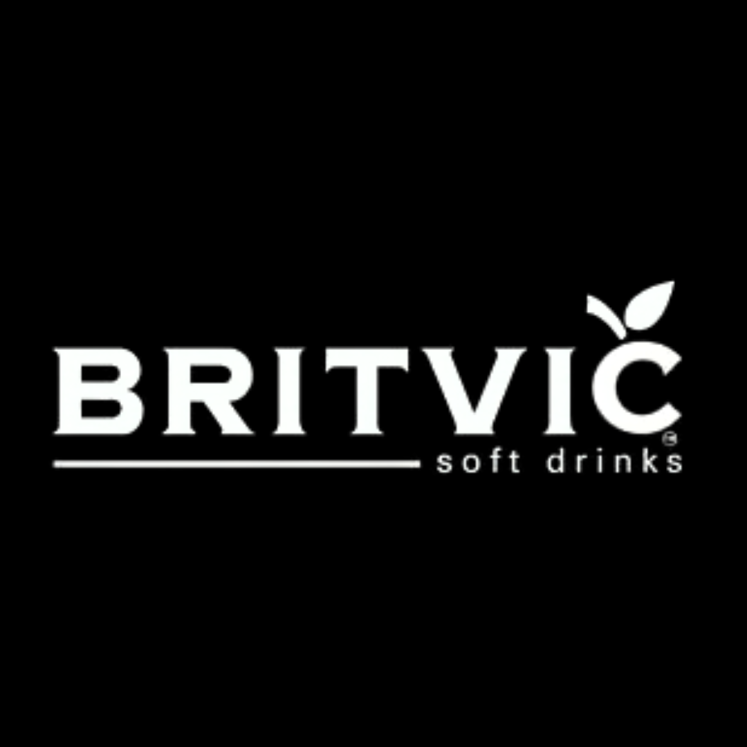 Britvic soft drinks logo on a black background