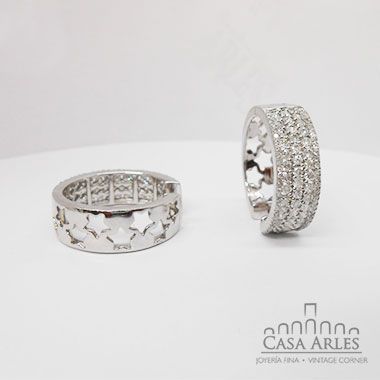 Aretes oro blanco