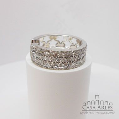 Aretes oro blanco