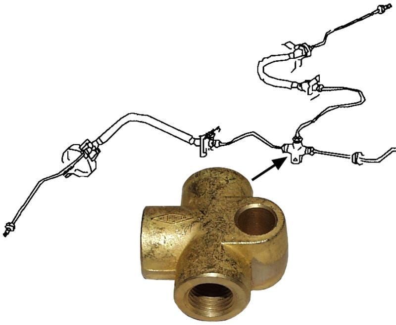Remleiding splitter T-Stuk voor IRS ophanging