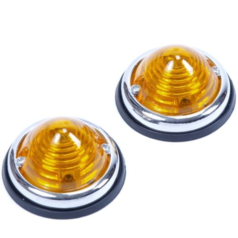 Positielamp Oranje 2 stuks, rond 70 mm