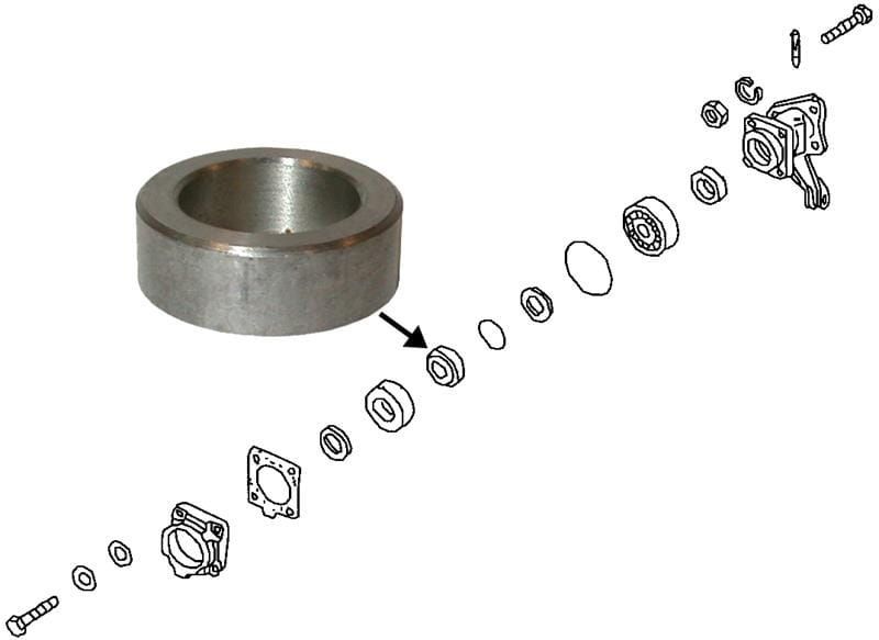 Spacer achteras
