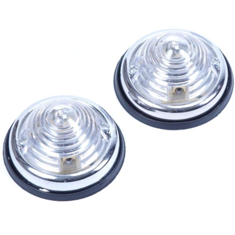 Positielamp Wit, 2 stuks rond 70 mm