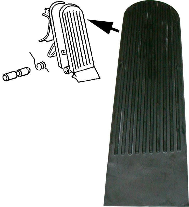 Rubber gaspedaal