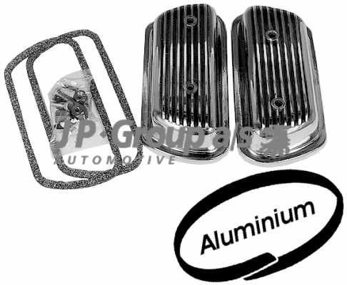 Set aluminium kleppendeksels, met rubbers