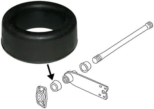 Torsieveerrubber rond (VW T2 transporter)