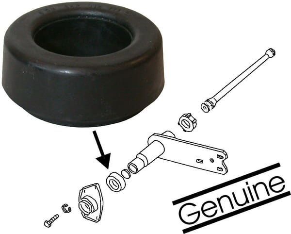 Torsieveerrubber buitenzijde Kever